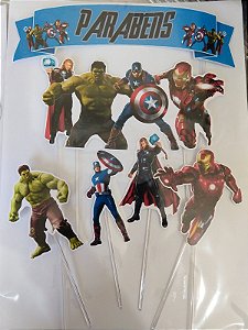 VINGADORES 002 TOPO DE BOLO (PAPEL FOTOGRÁFICO)