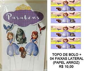 Arquivo de topo de bolo princesa sofia