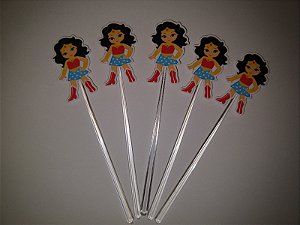 MULHER MARAVILHA CUTE TAG PARA DOCES (12 UNIDADES)