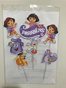 DORA A AVENTUREIRA TOPO DE BOLO (PAPEL FOTOGRÁFICO)