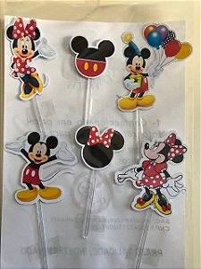 MICKEY E MINNIE TOPO DE BOLO (PAPEL FOTOGRÁFICO)