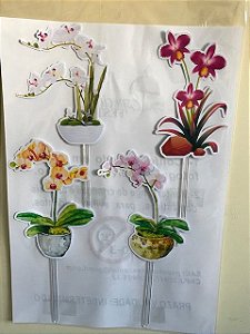 ORQUÍDEAS TOPO DE BOLO (PAPEL FOTOGRÁFICO)