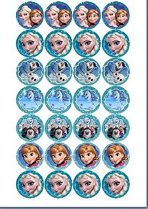 FROZEN MEDALHÃO 4 CM 24 UNIDADES PERSONAGENS VARIADOS