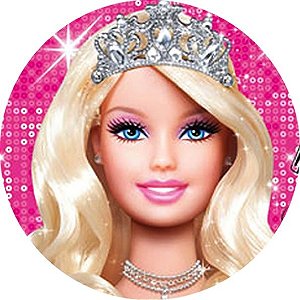 Papel De Arroz Da Barbie Tamanho 25 Ou 30cm De Diâmetro