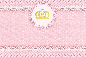 Papel arroz Coroa Princesa Realeza + Brinde Faixas Laterais