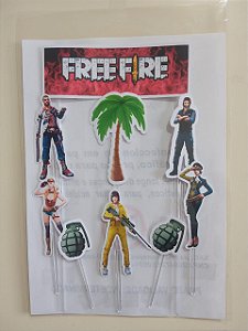 FREE FIRE 002 TOPO DE BOLO (PAPEL FOTOGRÁFICO)