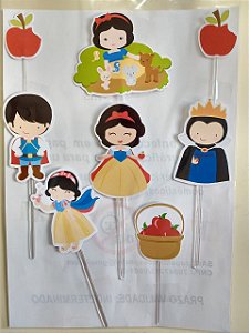 BRANCA DE NEVE CUTE 001 TOPO DE BOLO (PAPEL FOTOGRÁFICO)