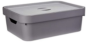 CAIXA ORGANIZADORA CUBE M COM TAMPRA CHUMBO