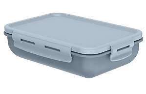 MARMITA HERMÉTICA RETANGULAR BICOLOR  AZUL