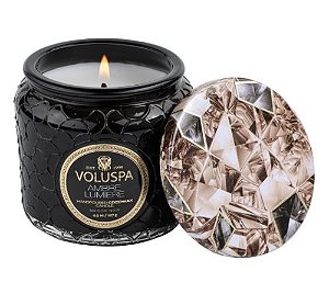 VELA VOLUSPA POTE DE VIDRO AMBRE LUMIERE - 35H