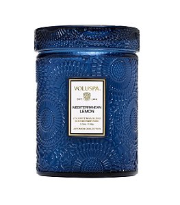 MINI VELA VOLUSPA POTE DE VIDRO MEDITERRANEAN LEMON - 50H