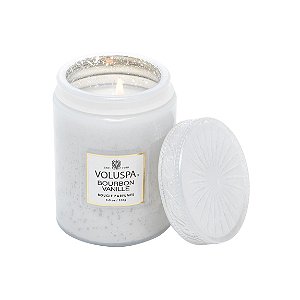 MINI VELA VOLUSPA POTE DE VIDRO BOURBON VANILLE - 50H