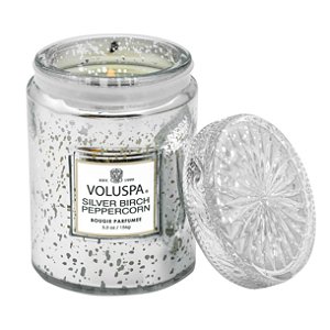 MINI VELA VOLUSPA POTE DE VIDRO SILVER BIRCH PEPPERCORN - 50H