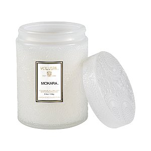 MINI VELA VOLUSPA POTE DE VIDRO MOKARA - 50H
