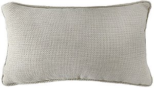 ALMOFADA LINHO BEGE 35X52 LISA COM CORDÃO