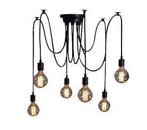 PENDENTE ARANHA 6 CORDAS PRETO
