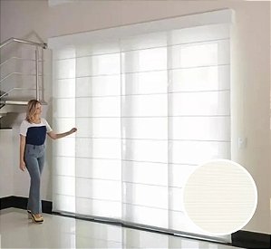 Cortina Painel Romano Tela Screen 5% cor Branco