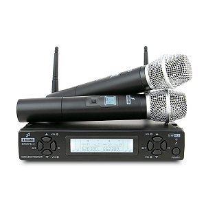 Microfone sem fio duplo UHF Arcano SANSFIL-2H