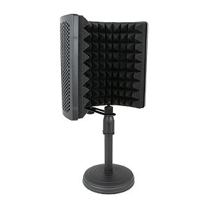 Protetor acústico c/ suporte BM800 Audio BM-PP1 isolação portátil dobrável