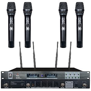 Microfone sem fio quádruplo UHF Arcano Quarter-A