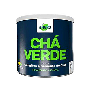 Chá Verde Solúvel c/ Gengibre e Semente de Chia 200g - AYEKO