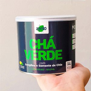 Chá Verde Solúvel c/ Gengibre e Semente de Chia 200g - AYEKO