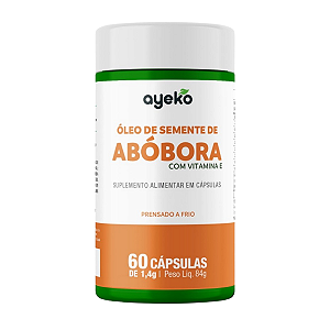 Óleo de Semente de Abobora Com Vitamina E 60 capsulas Prensado a Frio - Ayeko
