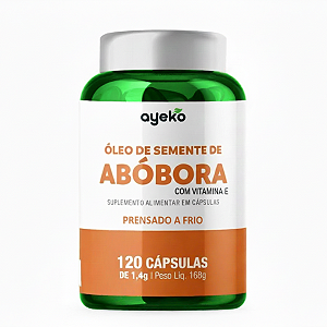 Óleo de Semente de Abóbora com Vitamina E 120caps Prensado a Frio - Ayeko