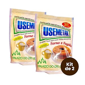 KIT 2 - Adoçante Dietético Usemetade - Familia Doçurinha 1kg - Palazzo do diet light