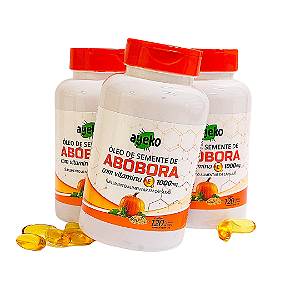 KIT 3 - Óleo de Semente de Abóbora c/ Vitamina E 120caps - AYEKO