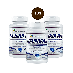 KIT 3 Neurofan 60caps (Fosfatidilserina + associacoes) - Flora Nativa