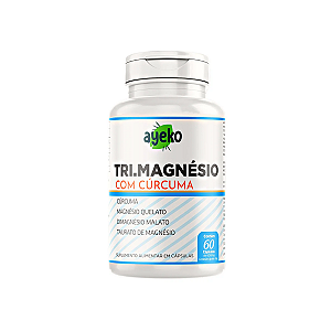 Tri Magnesio c/ Curcuma 95% 500mg 60caps - Ayeko