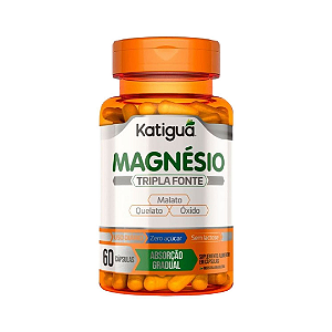 Magnesio Tripla Fonte 60 Cáps Quelato Malato Óxido - Katigua