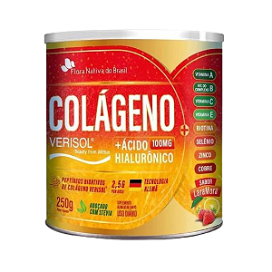Colágeno Verisol + Ácido Hialurônico 250g Sabor Laromora - Flora Nativa