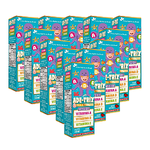 Kit 12 Ade-trix Kids (vit. A D E) 30ml Sabor Morango