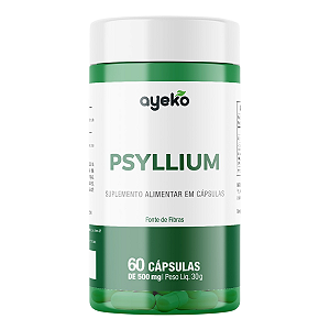 Psyllium 60 Cápsulas 500mg Fonte De Fibras - Ayeko