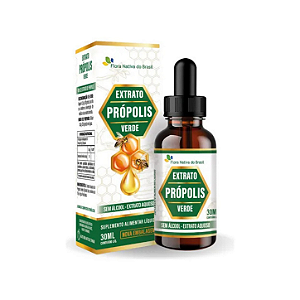 Extrato de Própolis Verde Aquoso S/ Alcool 30ml - Flora Nativa