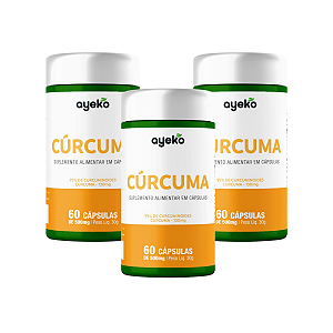 3X Curcuma 95% de Curcuminoides 130mg 60 Capsulas Ayeko
