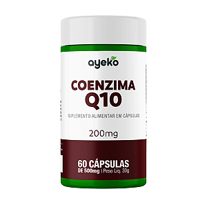 Coenzima Q10 200mg Alta Concentração + Vitamina E 60caps Ayeko