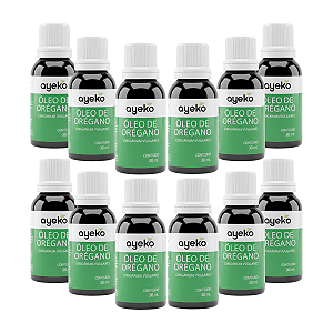 12X Óleo Vegetal De Orégano 100% Puro E Natural Prensado a Frio 30ml Ayeko