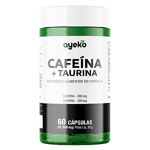 Termogênico Cafeína com Taurina 200mg Rende 60 doses - Ayeko