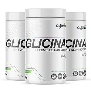 Kit 3 Glicina 100% Pura em Pó 1,5k - Ayeko
