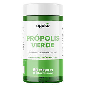 Própolis Verde Extrato Seco com Máxima Concentração e Pureza - 60 Cápsulas Ayeko