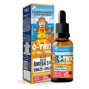 Ô-trix Ômega 3 Em Gotas Infantil 30ml Dha + Epa - Flora Nativa Sabor Morango Flora Nativa