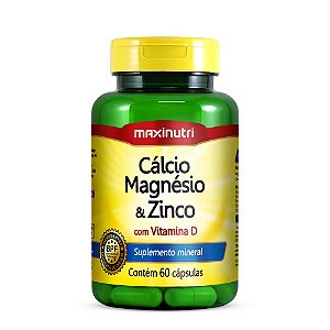 Cálcio Magnésio E Zinco 60 Caps - Maxinutri