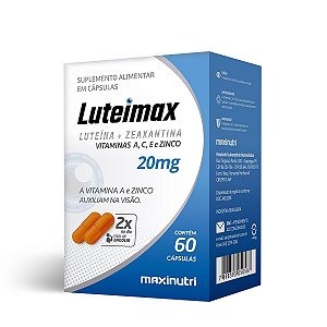 Luteimax (Luteína + Zeaxantina) 20mg - 60 Caps - Maxinutri