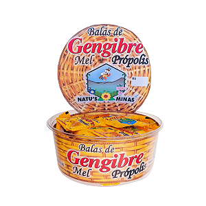 Bala de Gengibre Mel e Própolis 25 X 10 Display - Natus Minas