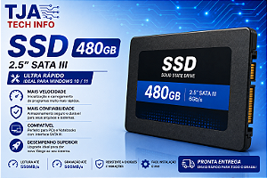 SSD 480GB 2.5" SATA III 6Gb/s | Alta Velocidade para PC e Notebook