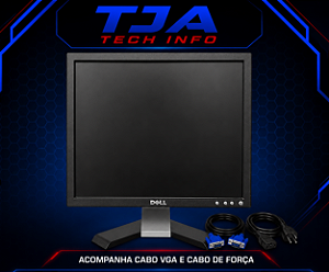 Monitor Dell 19” Quadrado LCD Semi Novo | VGA + Energia | Pronta Entrega