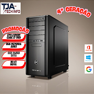 Cpu i7 4* geração 8gb ddr3 ssd 240gb Wifi 1150 Nova